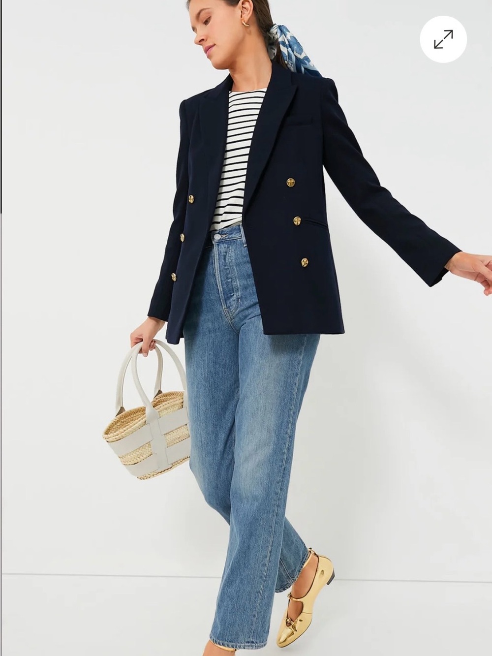 Tuckernuck Navy Diana blazer women’s medium